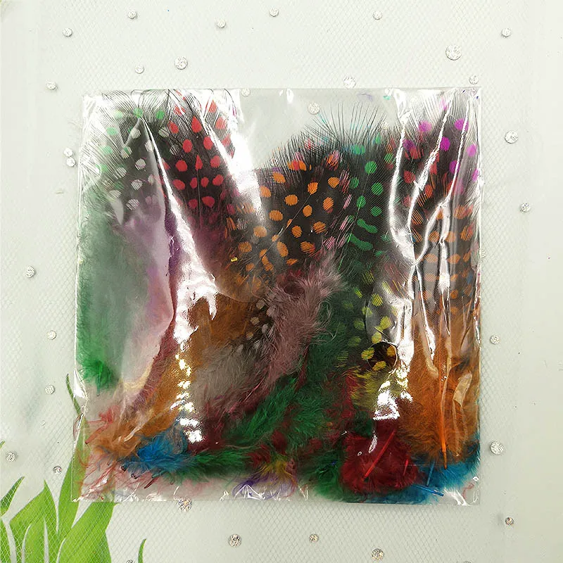 50 шт. перьевые пятнистые Куриные перья из перьев красивые удлинители волос в