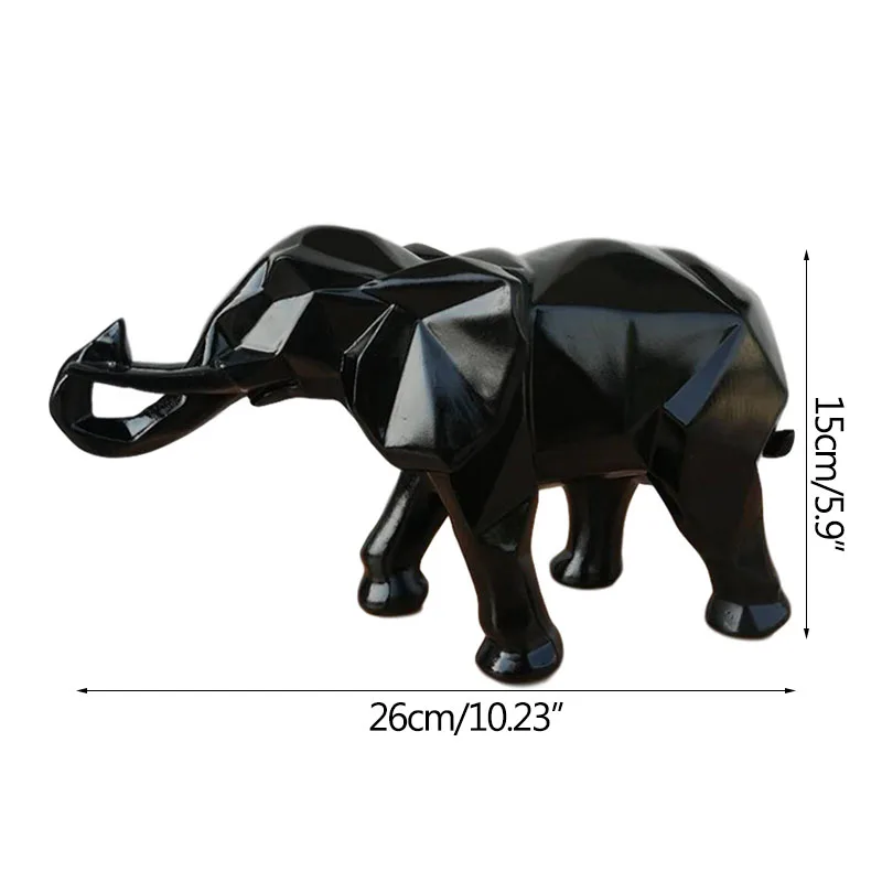 

Nordic Simple Resin Geometry Elephant Origami Ornaments Abstract Home Animal Sculpture Ornaments Desktop Decoration Wedding Gift