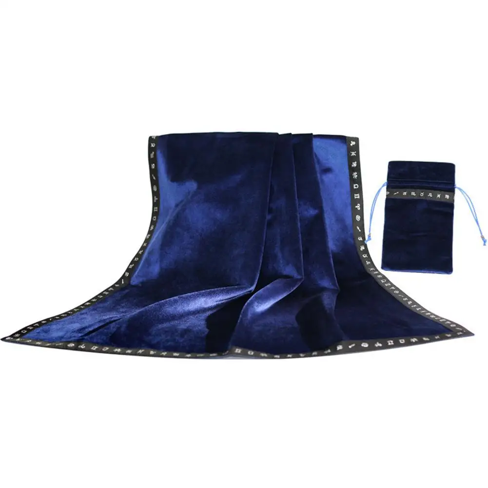 Скатерть для ТАРО и карт бархатный гобелен черного цвета торжественных