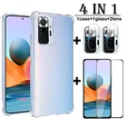 Противоударный чехол для телефона Redmi Note 10 Pro Max, 10Pro, 11 Pro, прозрачный, силиконовый, для Xiaomi Redmi Note 10, 10S