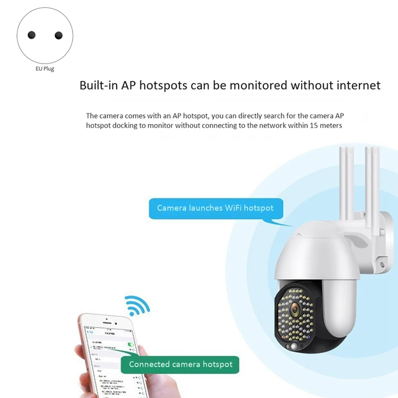 360 градусов Сферический беспроводной монитор домашний WiFi открытый HD