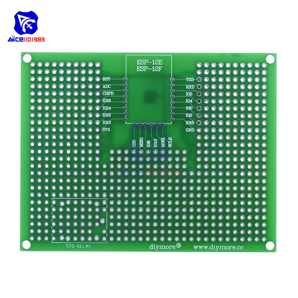 Diymore ESP8266 ESP-12E ESP-12F ESP32 двухсторонний прототип печатной платы 7 см x 9 см 70 мм X 90 мм печатная плата