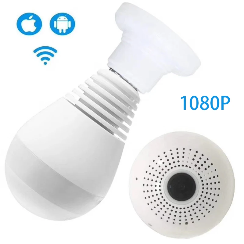 

360 панорамная IP-камера с Wi-Fi 1080P светильник Беспроводная сетевая камера видеонаблюдения «рыбий глаз» для домашней системы безопасности