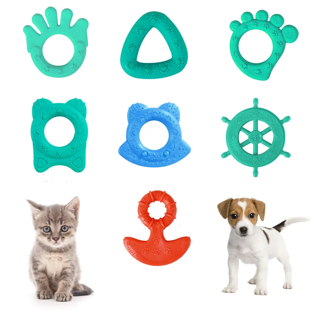

Dog Puppy Chew Toys Bite-resistant Puppy Teething Toy Rubber Pet Cat Toys Dog Teeth Chew Toy Tooth Cleaning Pet Products