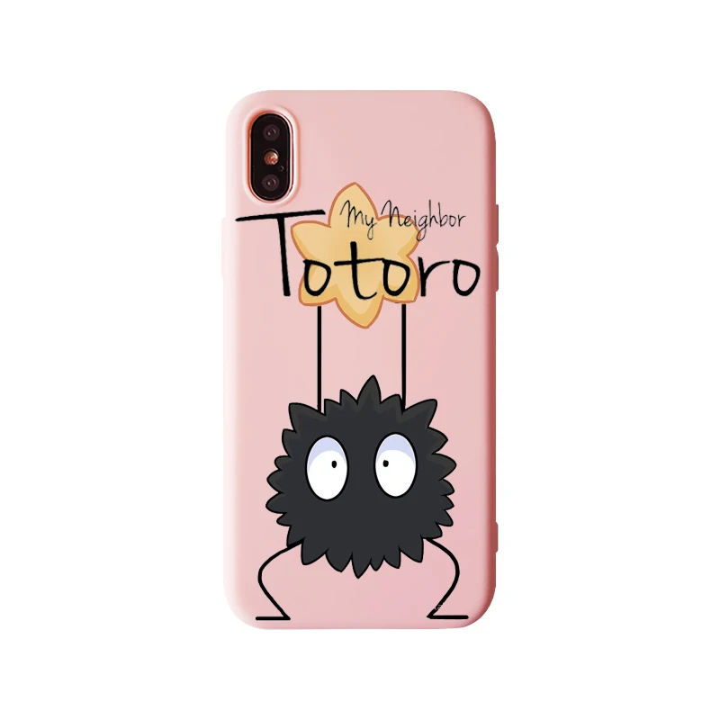 Симпатичные Мультяшные чехлы для телефонов Happy Totoro для iPhone 11 11Pro 6 6S 7 8 Plus Мягкий силиконовый чехол из ТПУ для iPhone x XS MAX XR
