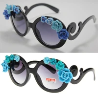 2021 flowers sunglasses women shade new vintage retro sun glasses female brand designer rose hombre oculos de sol feminino uv400