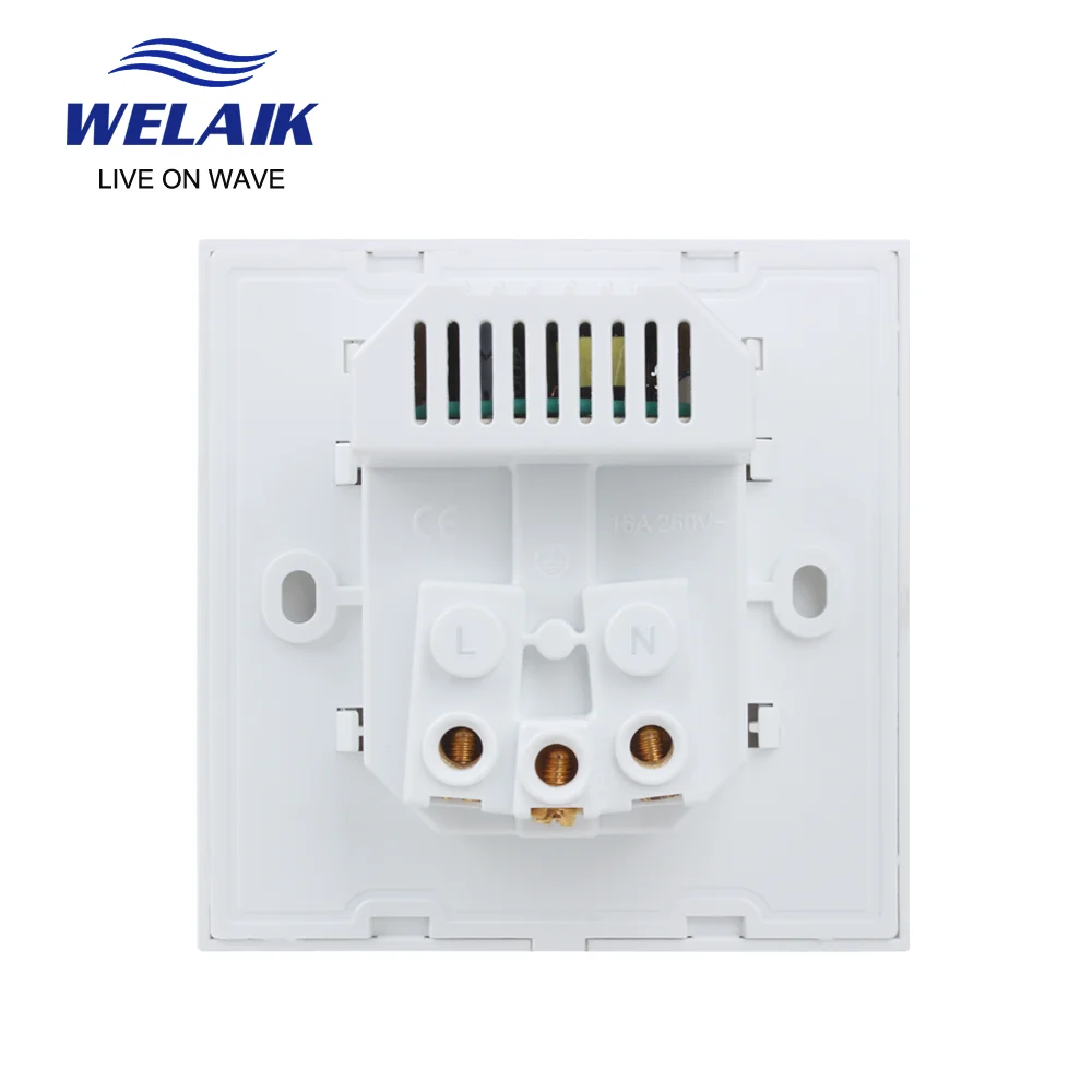Закаленное стекло WELAIK настенная розетка европейского стандарта 2USB |