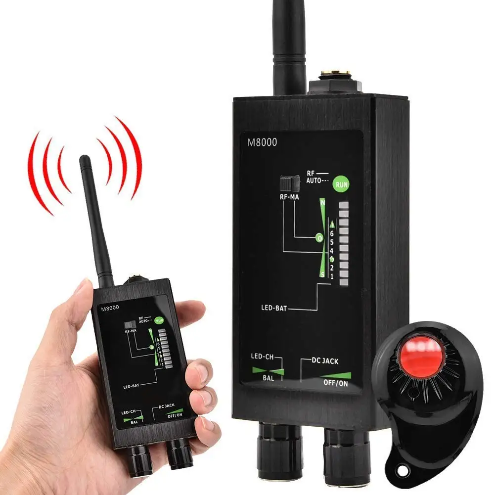 Wireless RF Bug Signal Radio Detector Scanner GPS Tracker Finder Automatic Detection for Checking Laser Eavesdropping Device