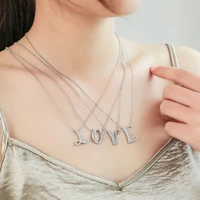 hpxmas fashion 2019 new shiny cubic zirconia crystal stone 26 letters alphabet pendant necklace lady women females jewelry c52
