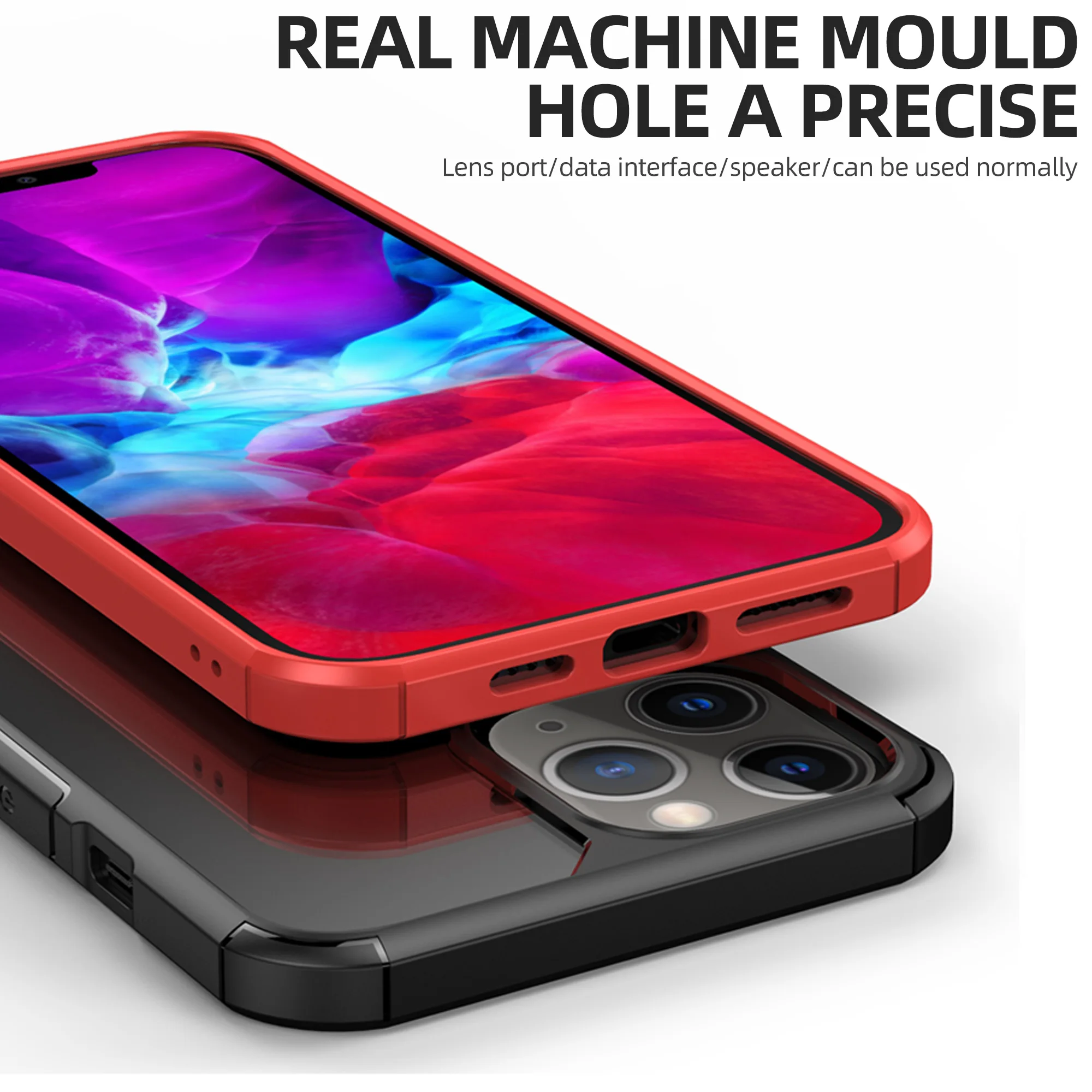 

Shockproo For iPhone 12 Pro Max Case Shockproof Transparent Protective Cover Mobile Phone Clear Airbag Anti Fall Shockproop