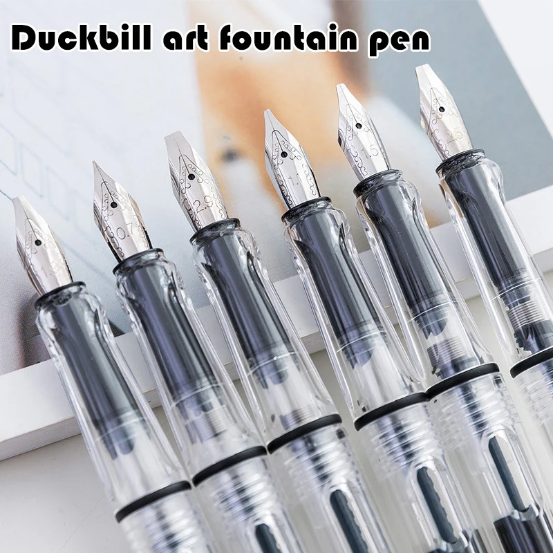 

Art Font Fountain Pen Duckbill Gothic Parallel Calligraphy Art Flat Tip Fountain Pen DQ-Drop