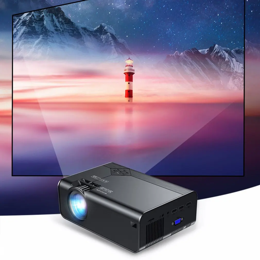 

A13 English Version WiFi Wireless Same Screen High Definition Projector Large Screen And Stereo Speakers For Android
