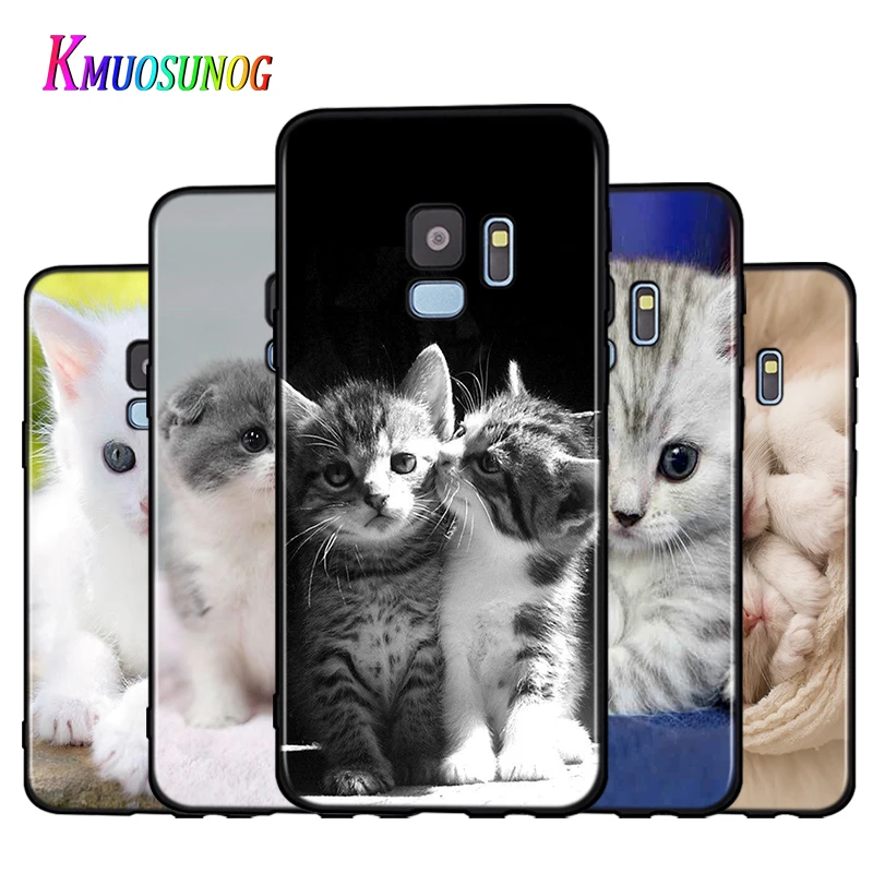 Silicone Cover Cute kawaii kitten Cat For Samsung Galaxy A9 A8 A7 A6 A6S A8S Plus A5 A3 Star 2018 2017 2016 Phone Case