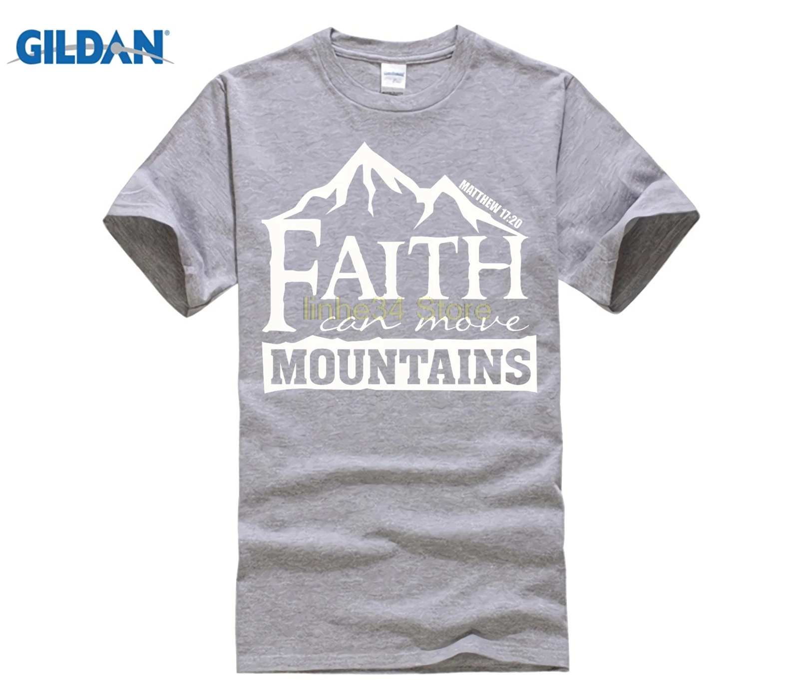 Футболка с принтом модная футболка короткими рукавами и надписью Faith Can Move HORUS Matthew