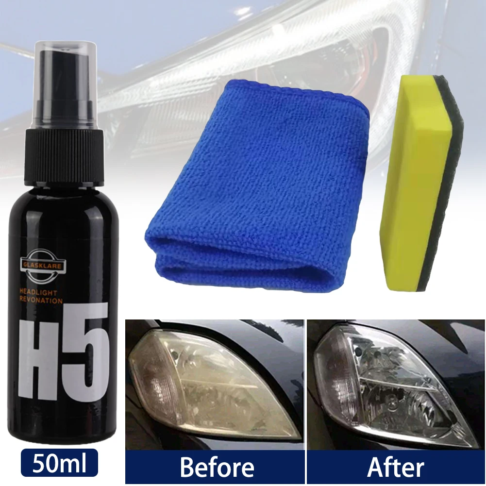 50ML Car Headlight Maintenance Clean Retreading Agent Car Headlight Repair Fluid Repair Kit