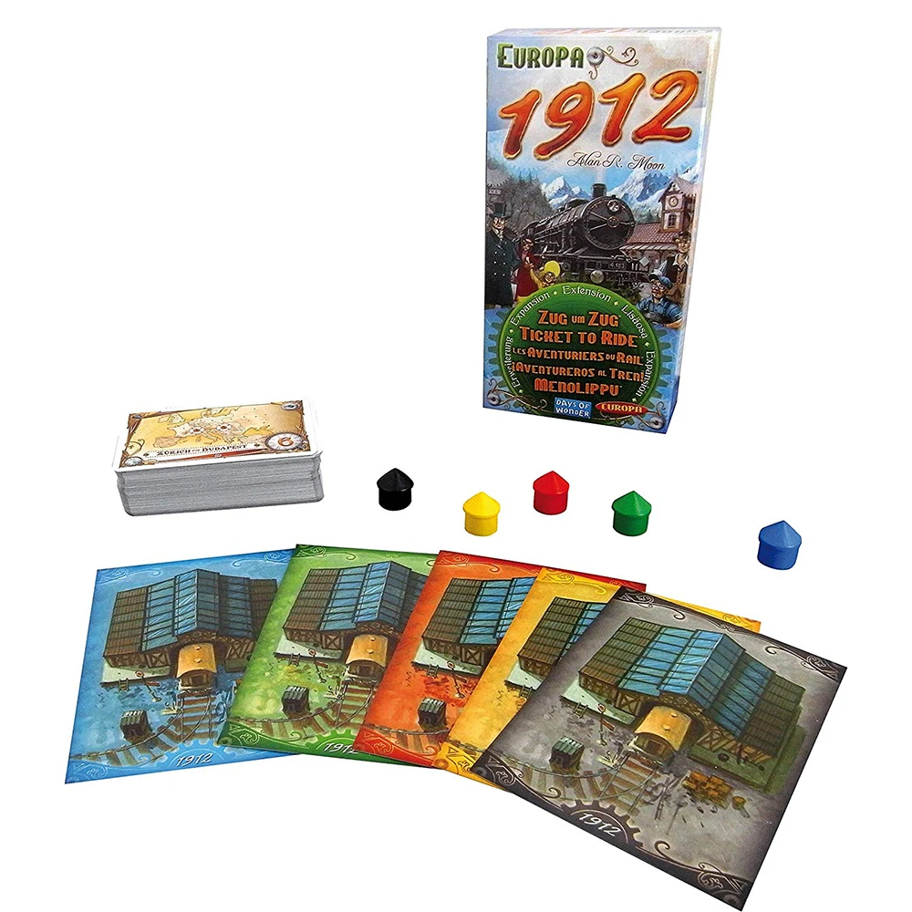 

Cards Game Ticket To Ride and Europa 1912 Expansion TTR Board Game