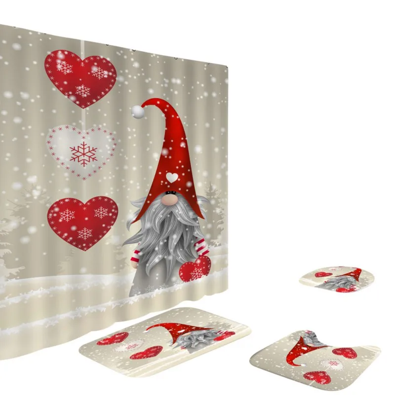 

Valentines Day Bathroom Curtain Wall Decoration Set For Family Hotel Party Bathroom Decoration 1