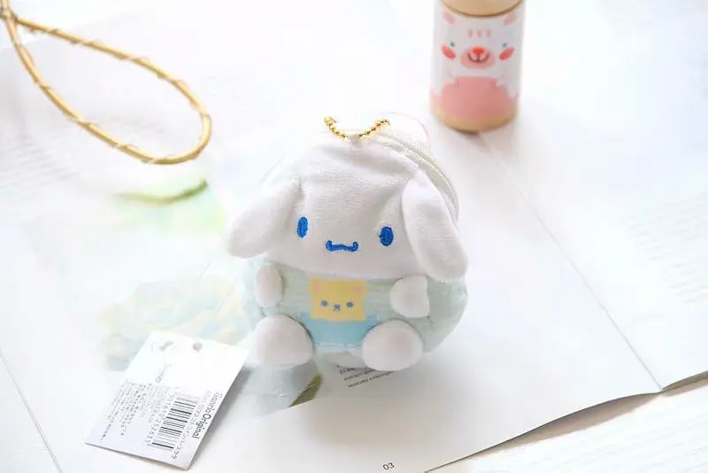 Мультфильм Sanrio, Hello Kitty с рисунками из мультфильма «My Melody Cinnamoroll Марка pom-Pom Purin плюшевые сумки для монет милый цепочка для ключей бумажник сумка для девочек Подарки