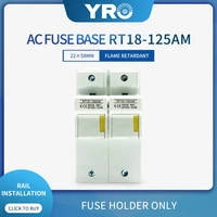 ac 1pc 2p fuse base 690v with led light matching fuse 22x58mm r017 only fuse base rt18 125am