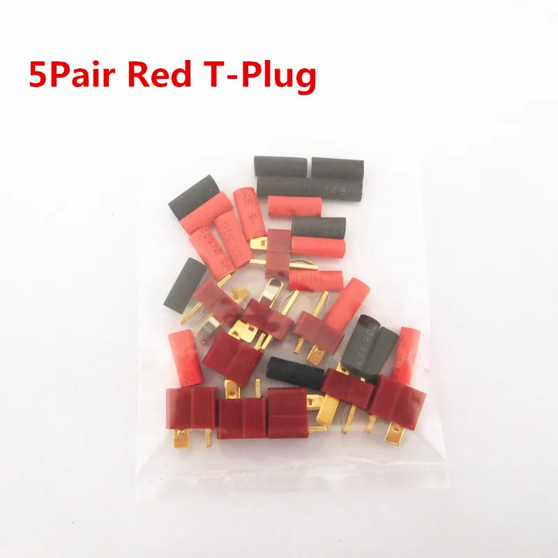 5/10 пар красный черный Deans Т-образный разъем MPX для RC FPV Quadcopter Lipo с 4 5 мм