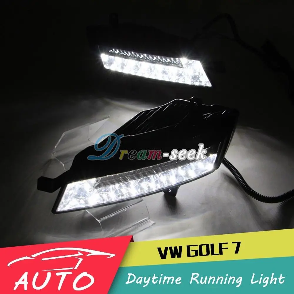 DRL для Volkswagen Golf 7 MK7 2013 + водить автомобиль дневного света Водонепроницаемый