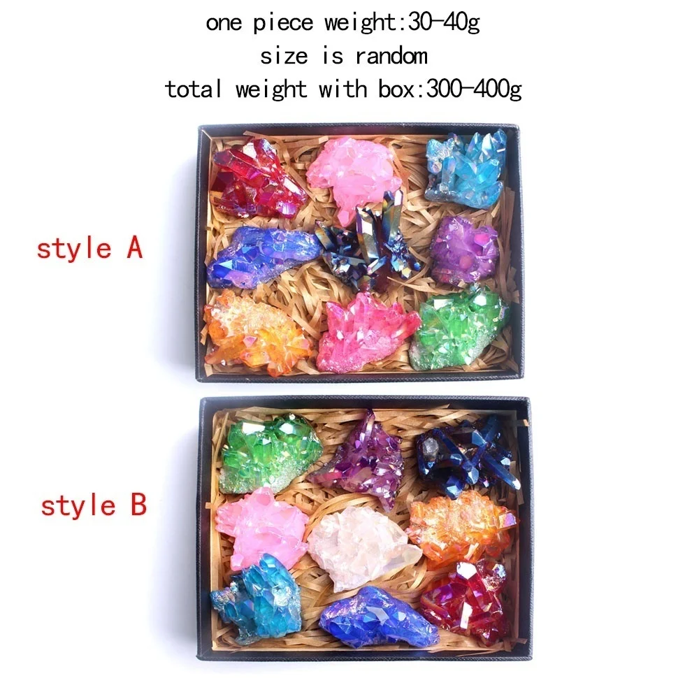 Новый гальванический Кристалл кварц кластера Vug красный 7 Чакра рокстоун