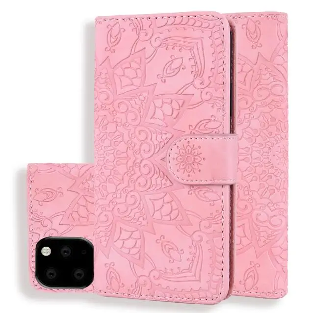 Pink Чехол для samsung Note 10 Note 10 Pro Note 9 S9 Чехол-книжка из искусственной кожи с откидной крышкой для samsung Galaxy S9 S8 Plus S7 edge S6 Чехол-книжка - Цвет: Pink