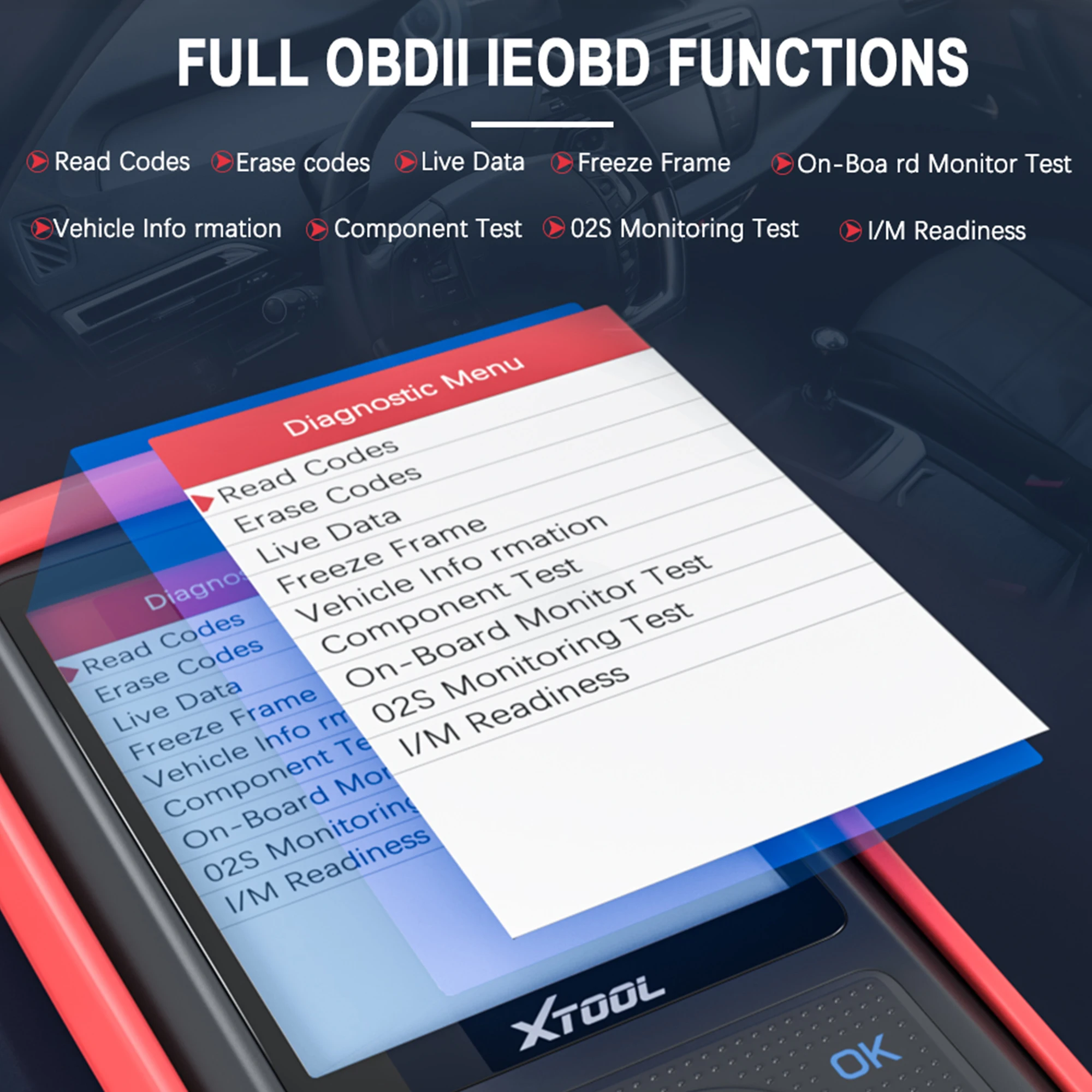 Автомобильный программатор XTOOL X100 PRO3 устройство для считывания кодов OBD2 с 7