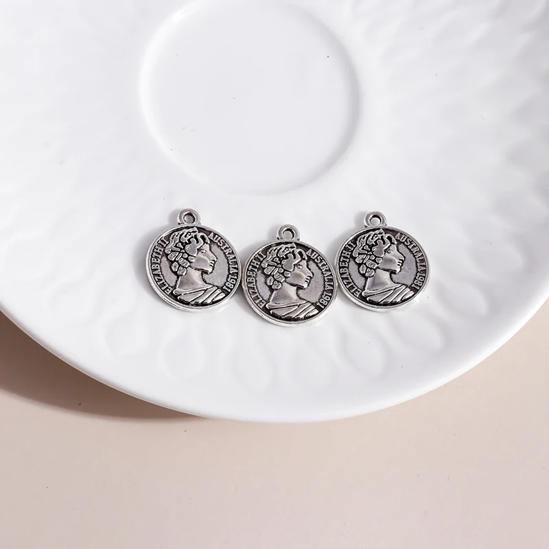 10 шт./лот винтажные подвески из сплава 20*23 мм для самостоятельного изготовления