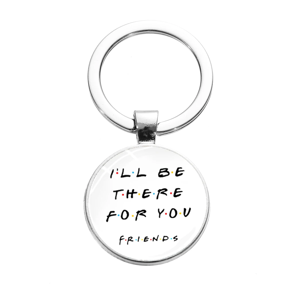 Style 10 SONGDA Newest Friends TV Show Keychain 25th Anniversary Series Cartoon Fun Pattern Glass Dome Pendant Key Chain for Good Friend - Цвет: Style 10