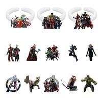 disney marvel avengers figures hulk captain america ring white round ring resin acrylic ring party accessory ring for men xds424