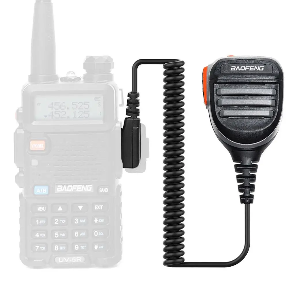 Динамик Baofeng микрофон для рации UV 5R B C D E 5RA 3RPlus двухдиапазонный двухсторонний