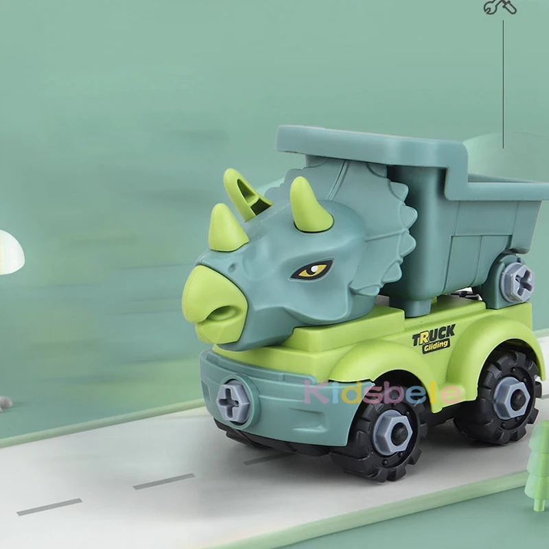 Детские игрушки-Динозавры сделай сам инженерный грузовик автомобиль в сборе