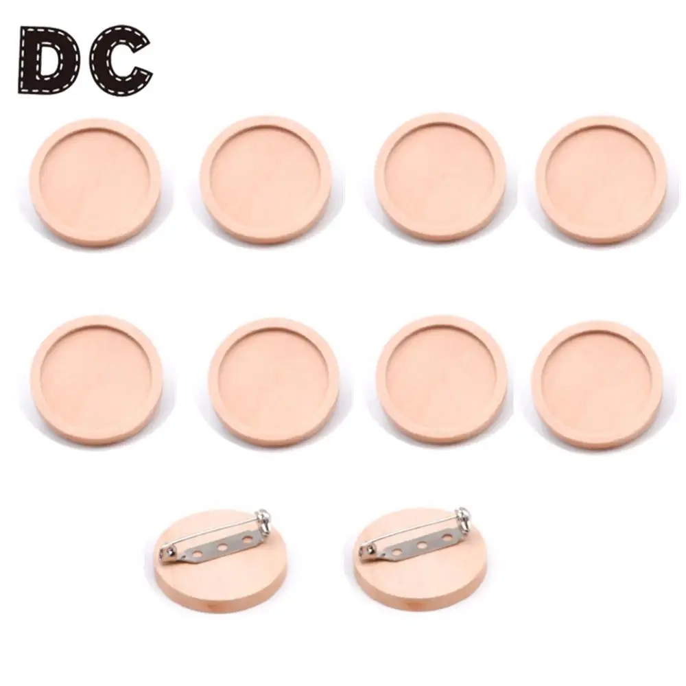 DC 10 шт./лот круглая пустая брошь поднос основа подходит для стеклянного кабошона