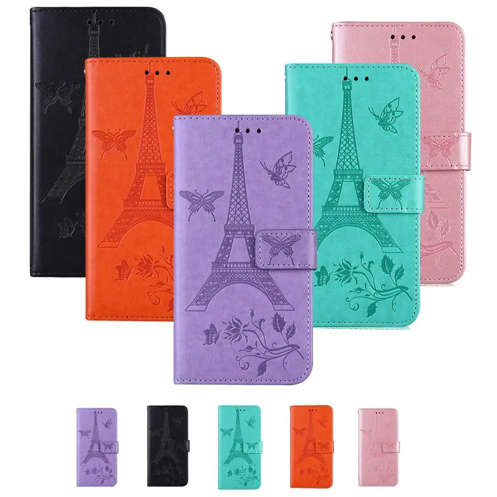 

Butterfly Tower Leather Flip Wallet Phone Case For Honor 7A 7C 7S 9S 9C 10i 10 Lite 20Lite Nova 5T 7i Mate 20 Lite Y8p Y6p Y7p