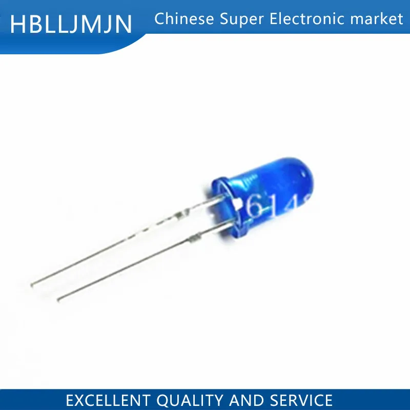 100 шт. 5 мм светодиодная лампа синего цвета светоизлучающие диоды | Электронные