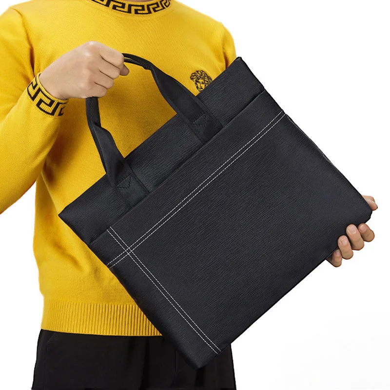 Large capacity Waterproof  Briefcase A4 Documents Bags 14 Inch Laptop Storage Pouchs Portable Office Business Organize Handbag