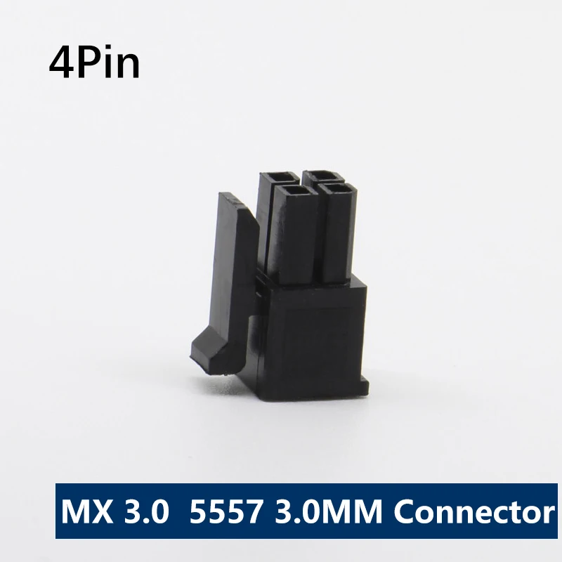 500 шт 4PIN Molex 3 0 шаг разъем 4P маленький 5557 штекер 2X2P двойной ряд MX3.0 для кабеля DIY