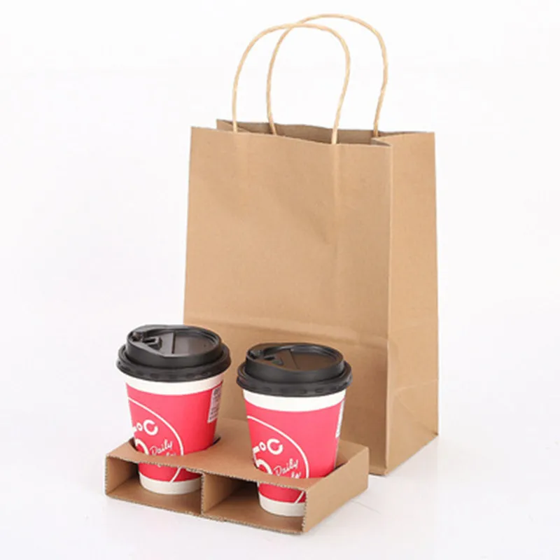 

Контейнеры для напитков Gugas LLC, 30 штук, 2 держателя для чашек, контейнеры для напитков с ручкой оптом для ресторанов многоразового использова...