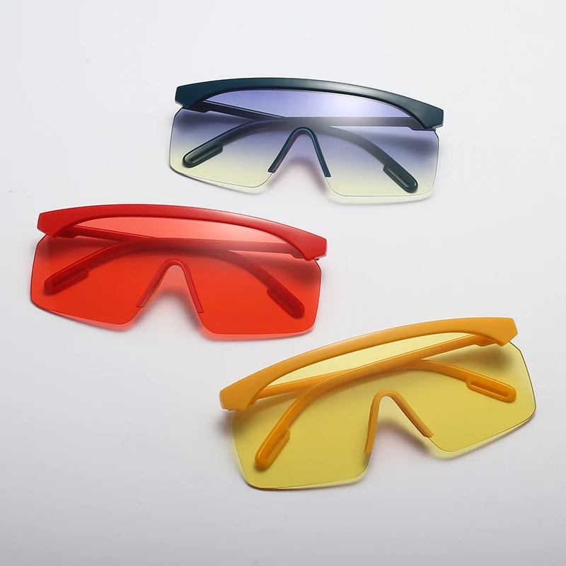 

Oversized One Piece Sunglasses Fashion Women Men Gradient Sun Glasses Personality Lady Eyewear UV400 Shades gafas de sol