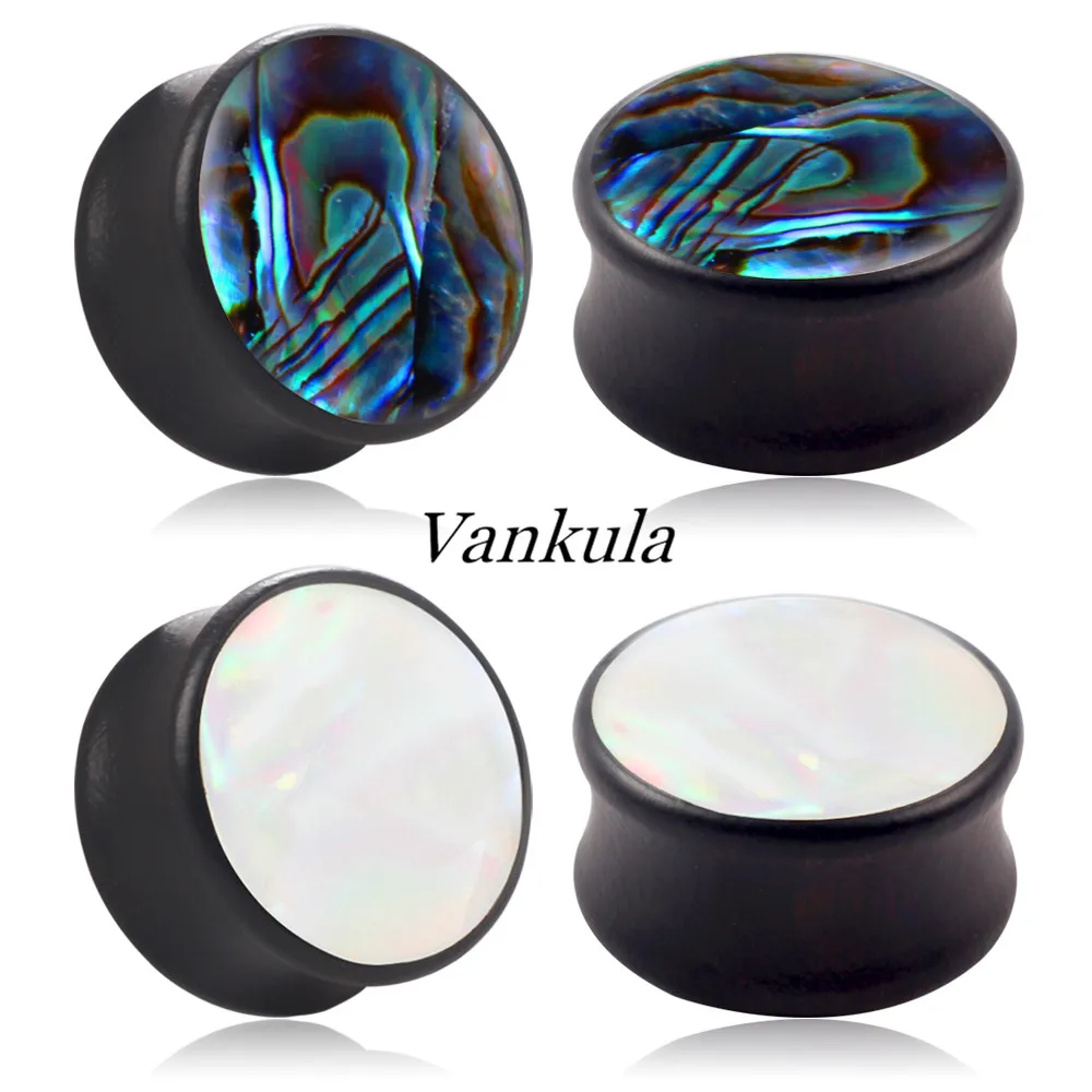 Vankula 2 шт. деревянные Заглушки для ушей туннели Растяжитель расширения пирсинг