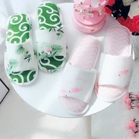 ladies spring and autumn cute cartoon small fresh girl heart flamingo open toed non slip soft bottom indoor home slippers