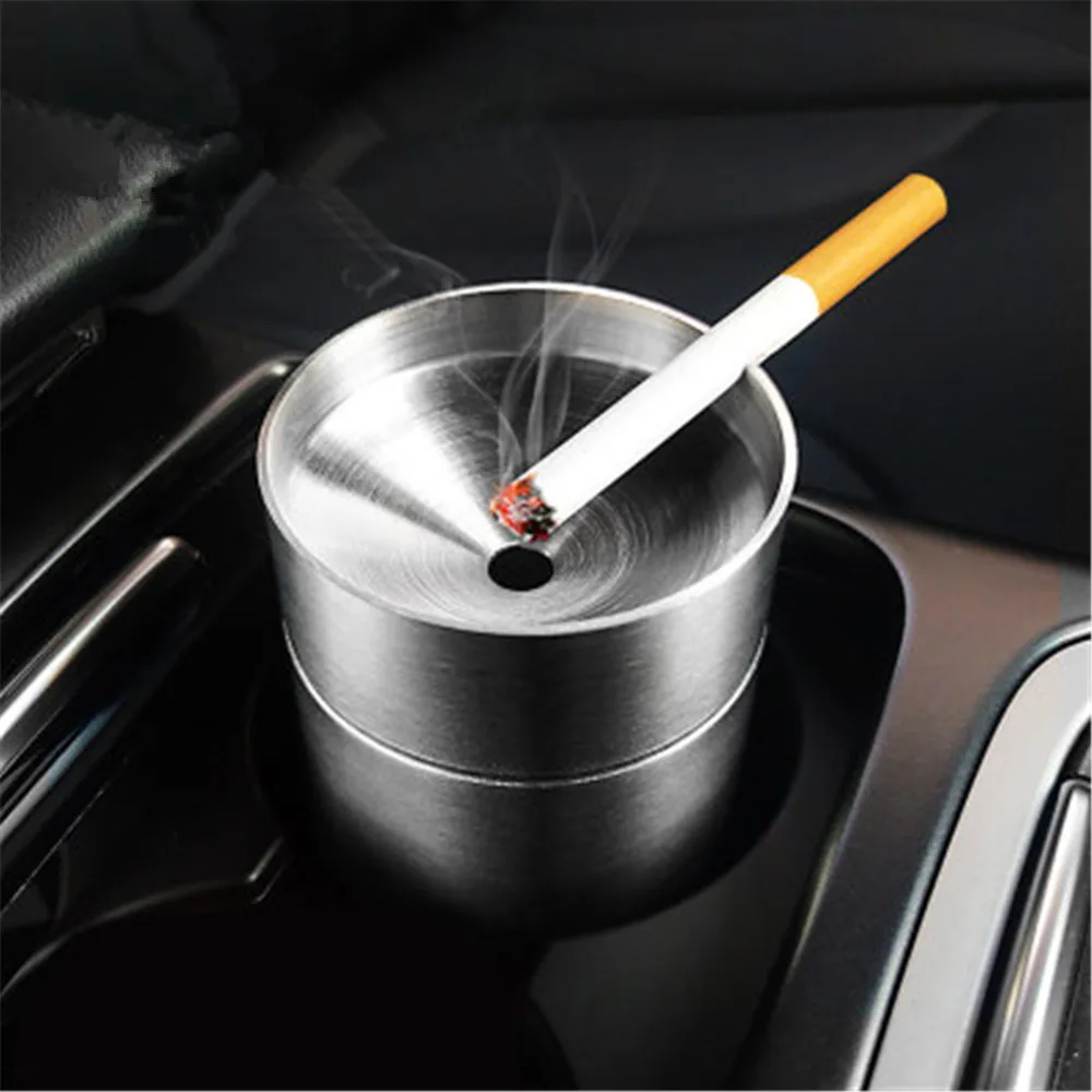 

Stainless Steel Ashtray Detachable Ashtray Holder Windproof Car Ashtray Tray Office Home Creative Ornaments Metal Business Gifts