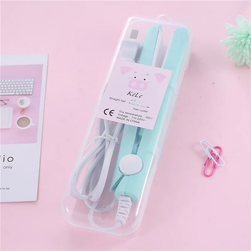 

Cartoon Hair Straightener Curly Hair Mini Student Small Power Girl 2 in 1 Hair Curler Straightening Tools