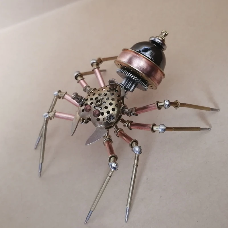 

Механические пауки-насекомые в стиле стимпанк, пауки для прыжков, креативные дизайнерские украшения, полностью металлические изделия ручн...