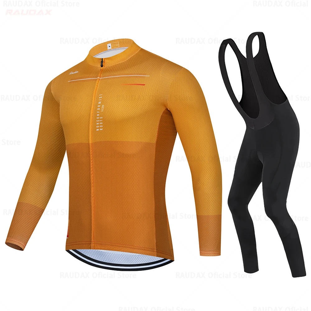 

GOBIKEFUL Pro Team Long Sleeve Cycling Jersey Set Bib Pants Ropa Ciclismo Bicycle Clothing MTB Bike Jersey Uniform Men Clothes