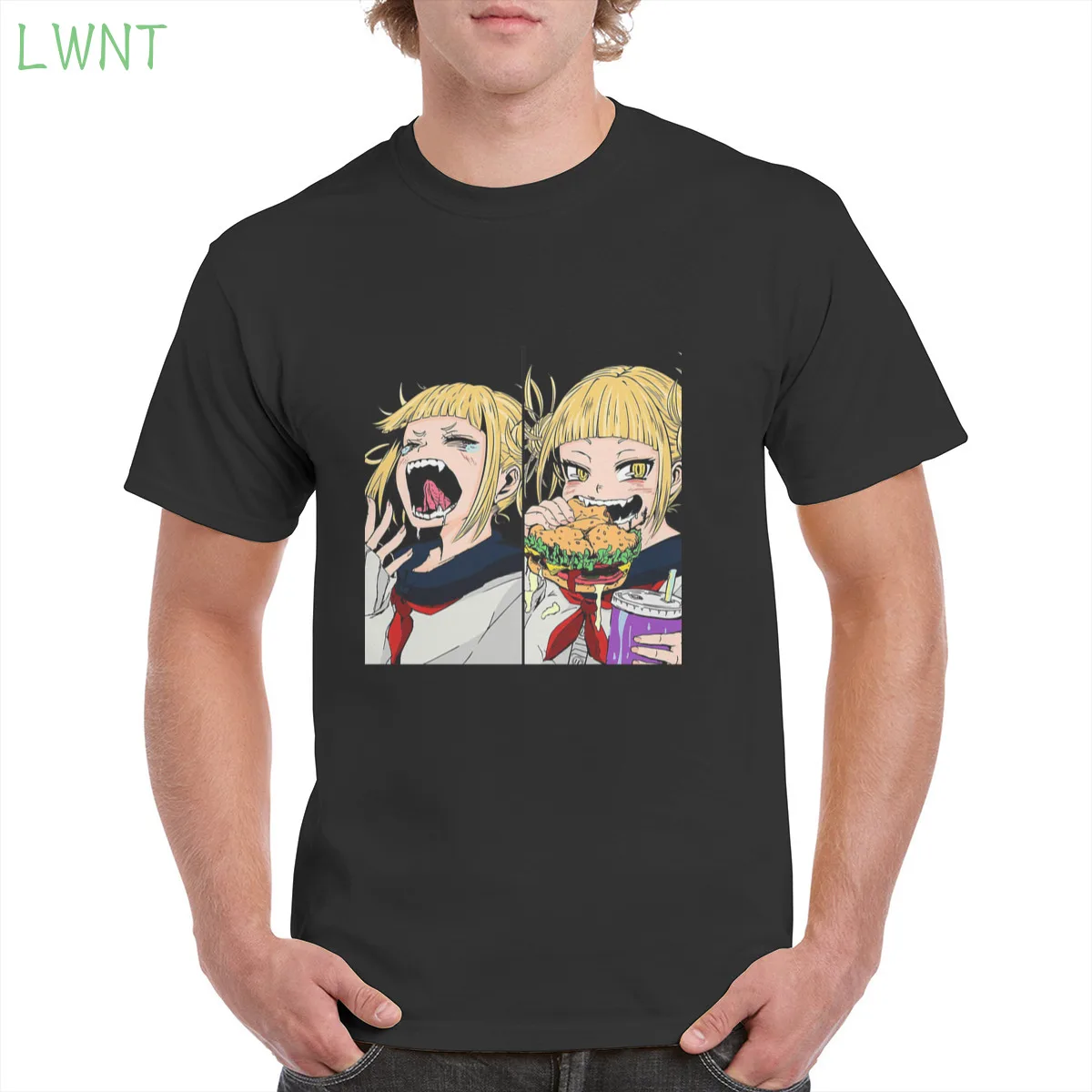 

100% Cotton Himiko Toga Dual personality Tshirt Top Harajuku Aesthetic Tshirt Oversized clothes Female/Man