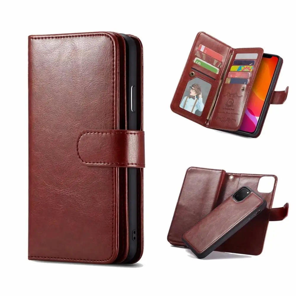 Роскошный кожаный чехол кошелек Crazy Horse для Samsung Galaxy S5 S6 S7 Edge S8 S9 S10 S20 Plus Note20