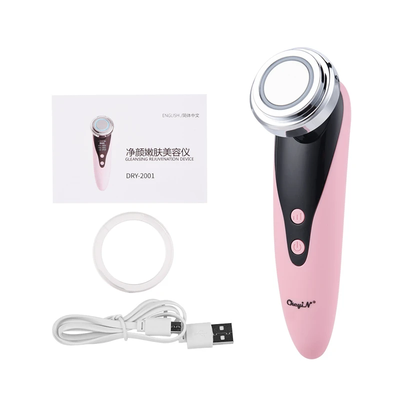 

Photon Light Therapy Vibration Ion Facial Firming Skin Lifting Deep Cleaning 5 Modes Skin Whitening Heating Blackhead Remover