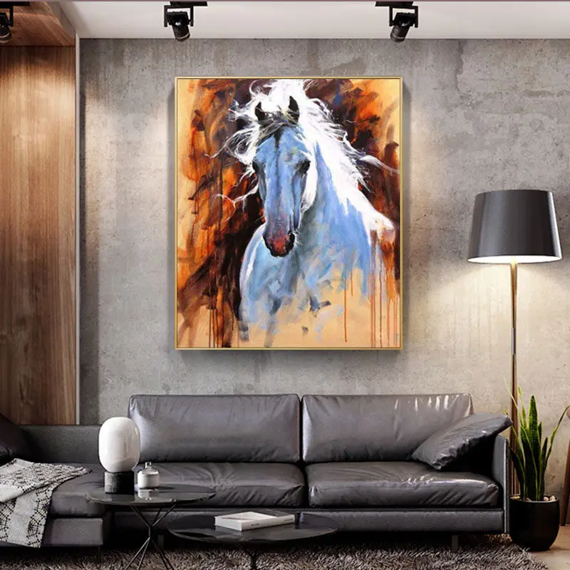 100% ручной Краски ed абстракция на основе конского жира холсте искусство масляные